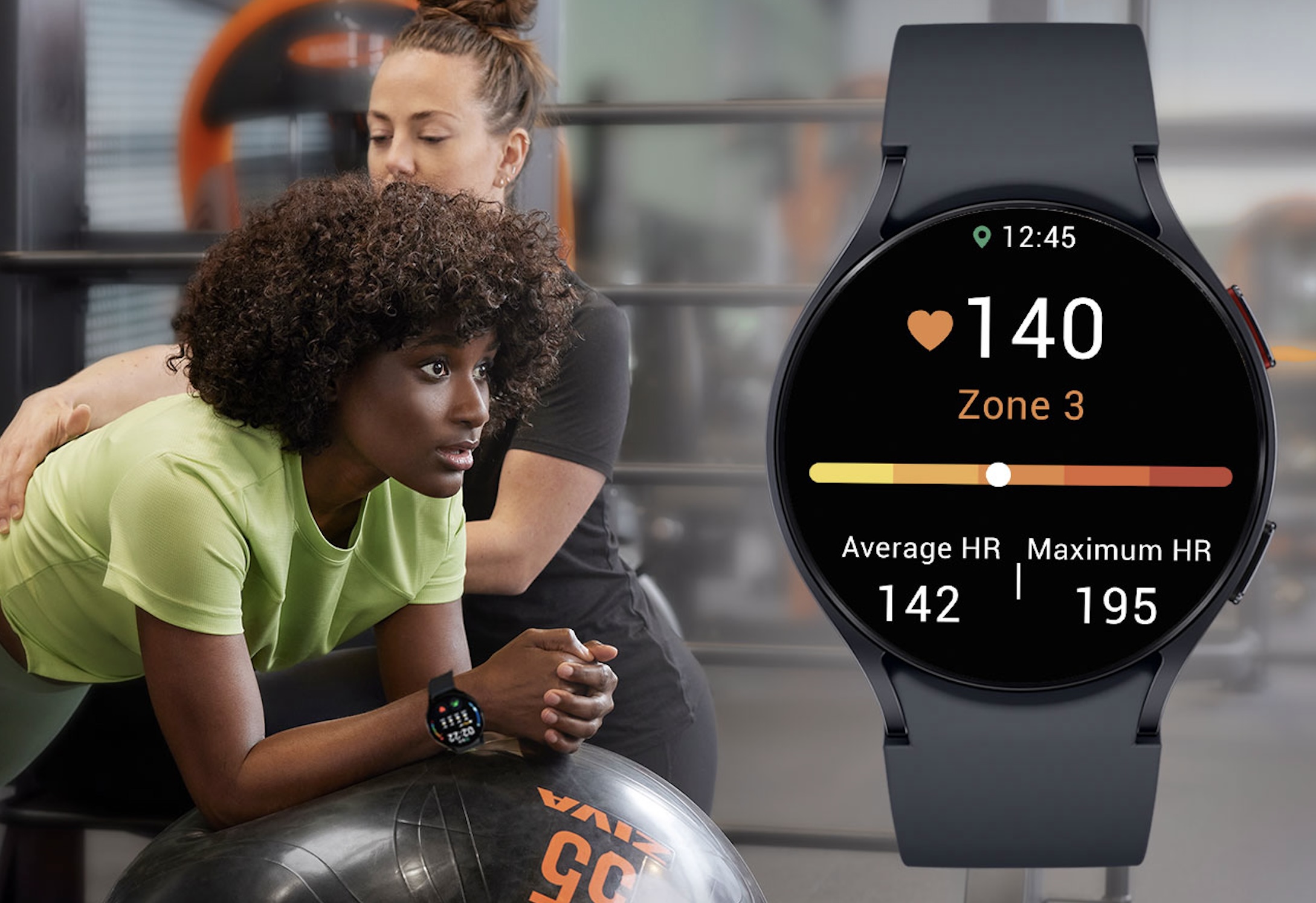 Samsung in squat modus met Basic-Fit